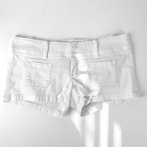 Abercrombie & Fitch White Jean Shorts - Picture 1 of 4